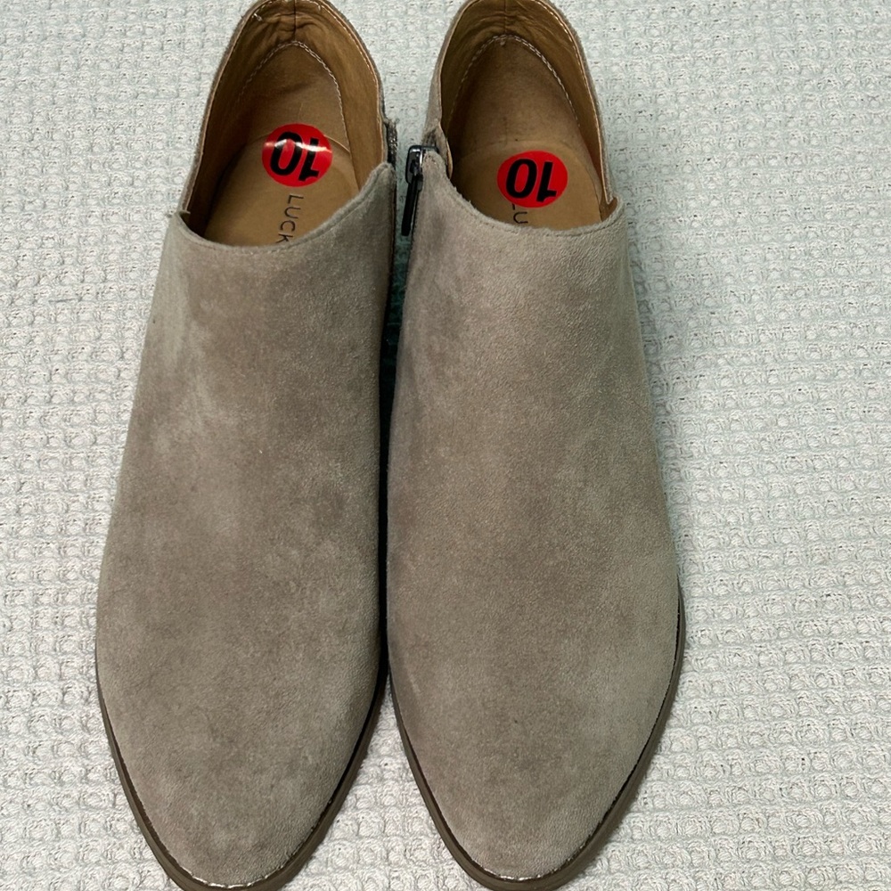 Lucky Brand Women's Tan Suede Ankle Booties